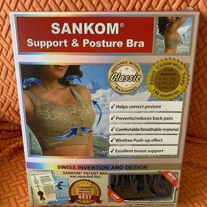 Sancom support bra size L to XL black bra